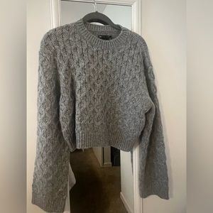 Asos gray cropped sweater